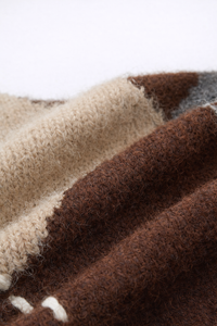 ROMELIA V-Neck Diamond Knit Sweater