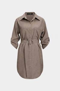 CAMELIA Belted Shirt Dress