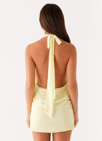 ELESTINA Scarf Mini Dress