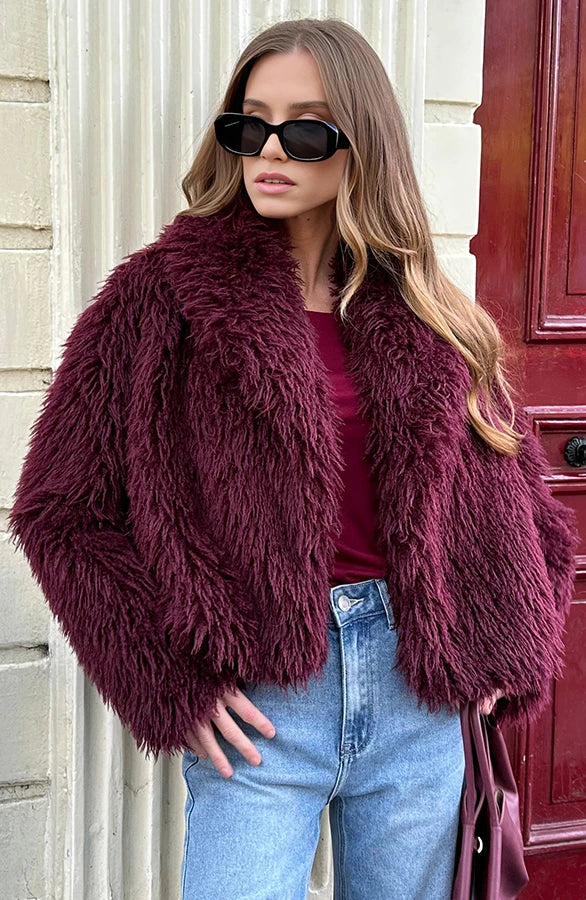 LUNA Soft Fur Effect Down Jacket