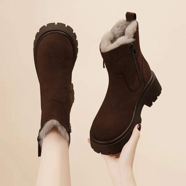 ARLOSA Winter Ankle Boots Brown