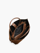 VELURA Handle Suede Compartment Bag