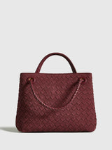 ÉLANE Always Chic Suede Woven Tote Bag