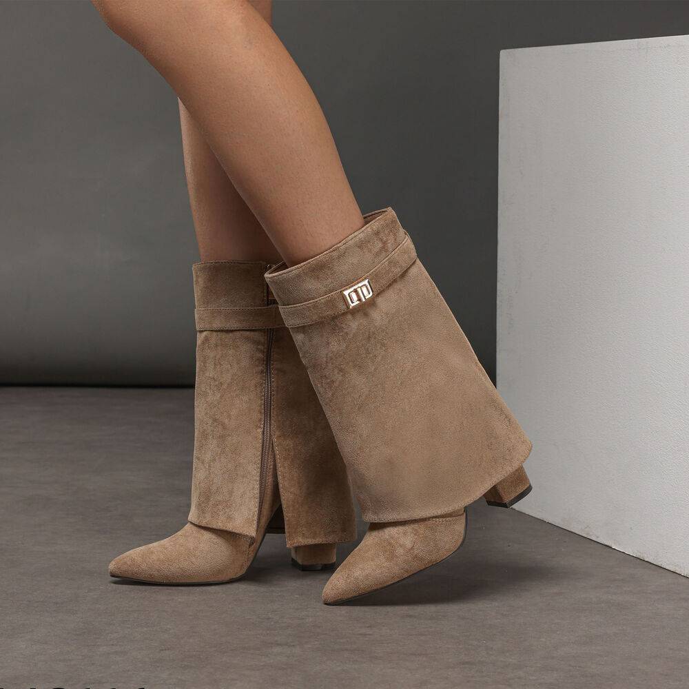 ORLINA Short Suede Boots Black – ELVORU