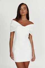 Amore Fiocco Dress – Off-Shoulder Elegance