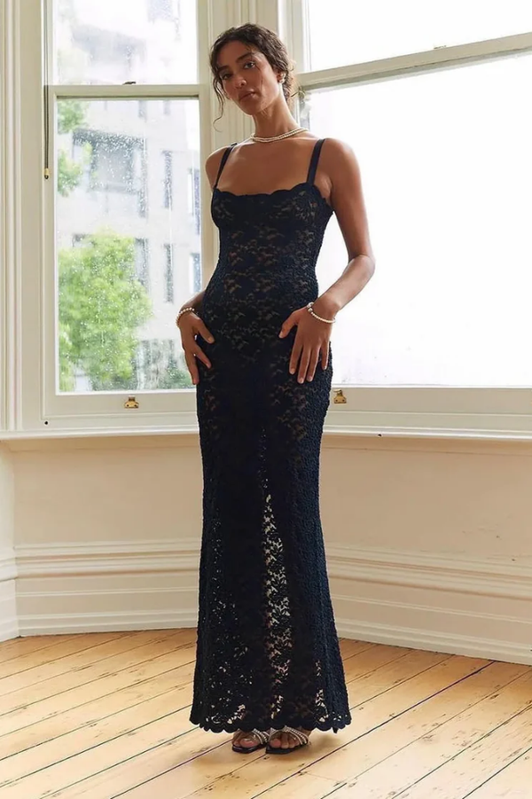 JUSTINA Lace Maxi Dress