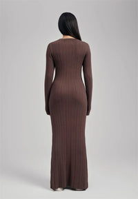 Lorenza-Mari Ribbed Knit Maxi Dress