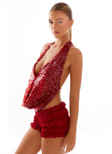 Luna – Rosso Cowl Top