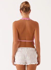 LUNA Rosa Cowl Top