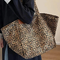 Olivia's Chic Tote – Vintage Leopard Canvas Bag