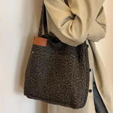 Olivia's Chic Tote – Vintage Leopard Canvas Bag