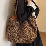 Olivia's Chic Tote – Vintage Leopard Canvas Bag