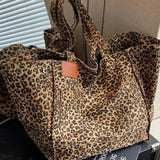 Olivia's Chic Tote – Vintage Leopard Canvas Bag