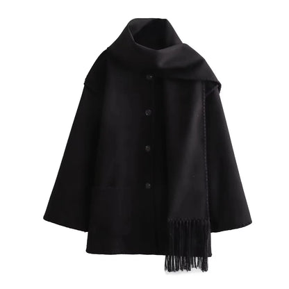 The Aurora Women's Coat with Scarf