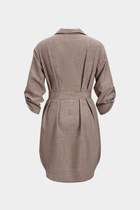 CAMELIA Belted Shirt Dress
