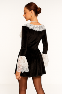 ELAROSE Lace Mini Dress