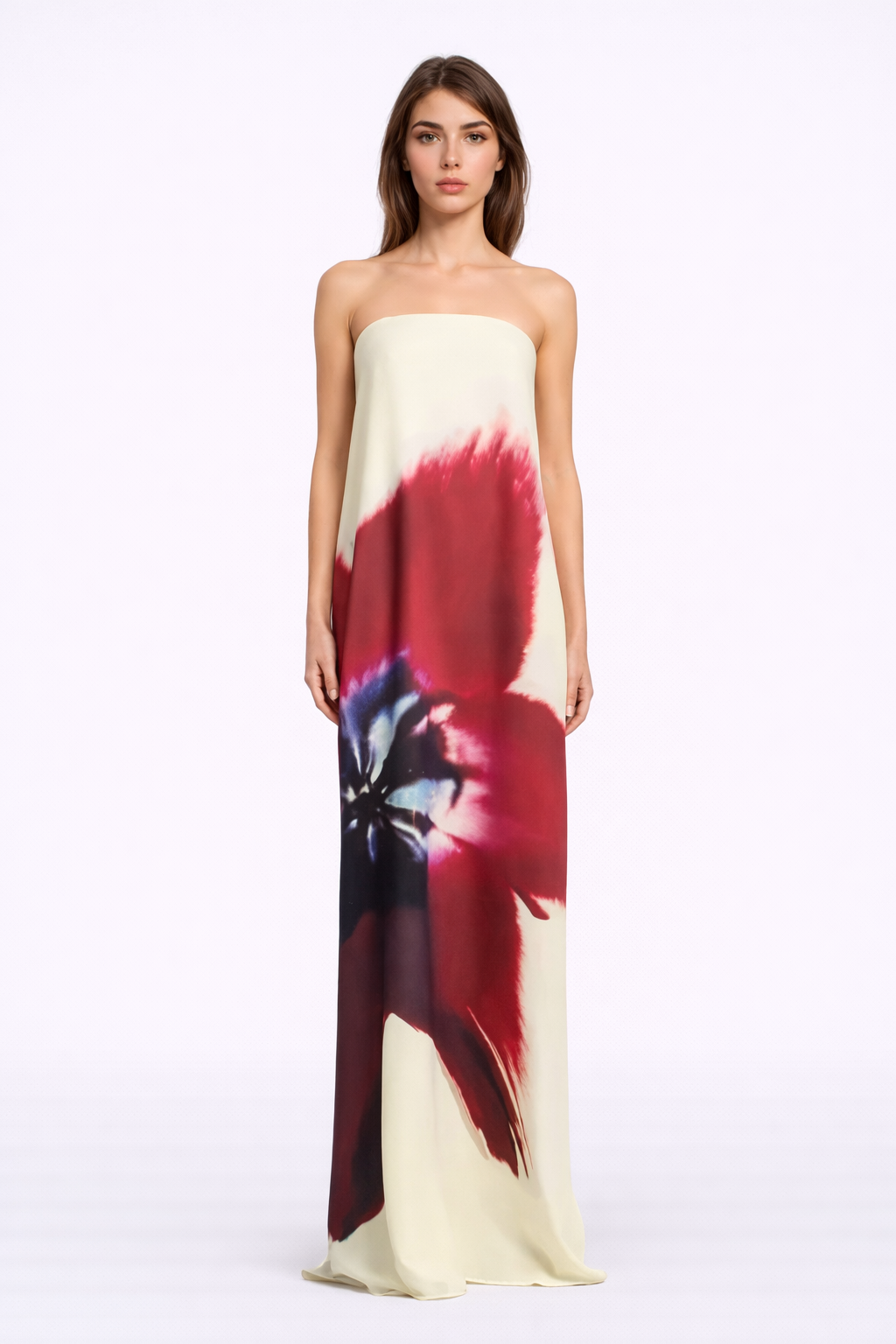 ORCHID Cream Tube Dress 
