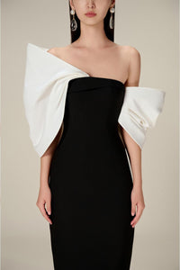 DELANCY Bow Back Midi Dress