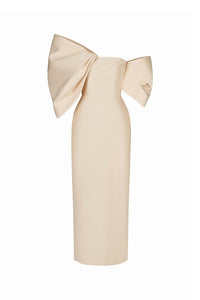 DELANCY Bow Back Midi Dress