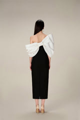 DELANCY Bow Back Midi Dress