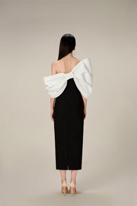 DELANCY Bow Back Midi Dress