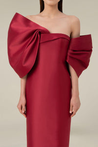 DELANCY Bow Back Midi Dress