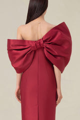 DELANCY Bow Back Midi Dress