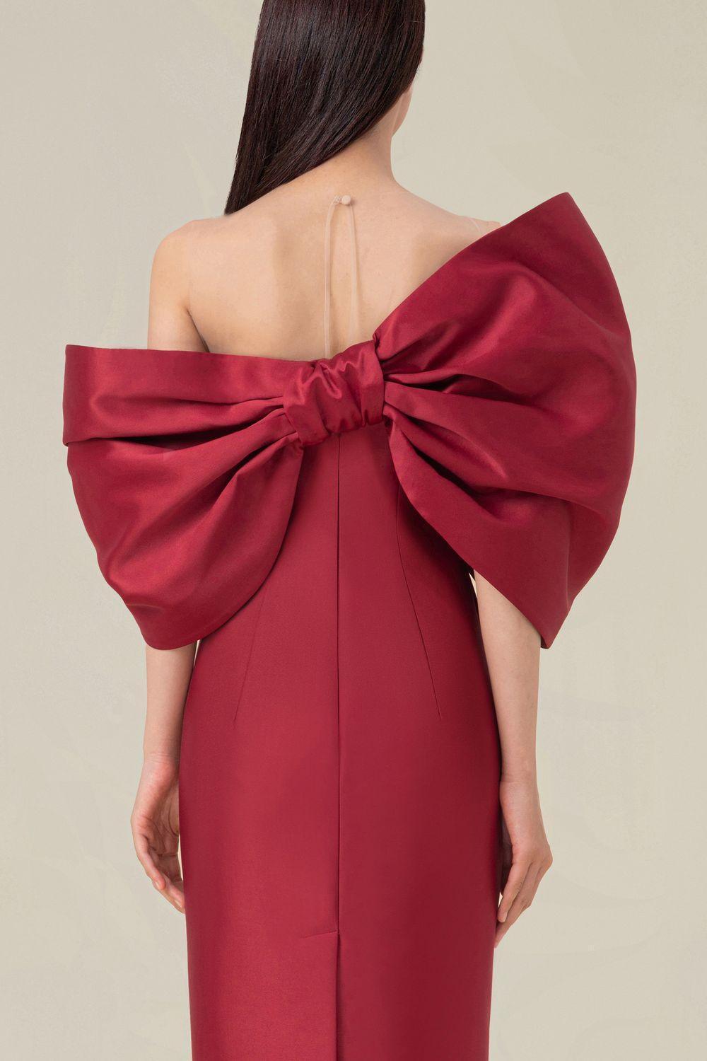 DELANCY Bow Back Midi Dress