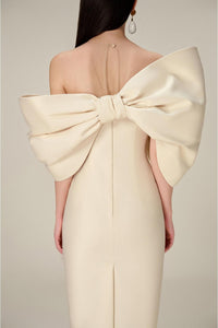 DELANCY Bow Back Midi Dress