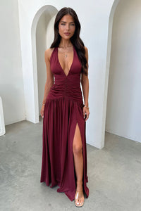 SERENZA Halter Maxi Dress