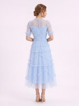 ELOISE Polka Dot Puff Sleeve Maxi Dress