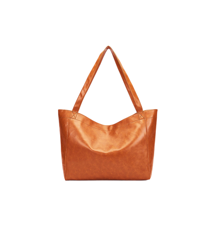 AURELIA Marrone Chiaro Vintage Leather Tote Bag