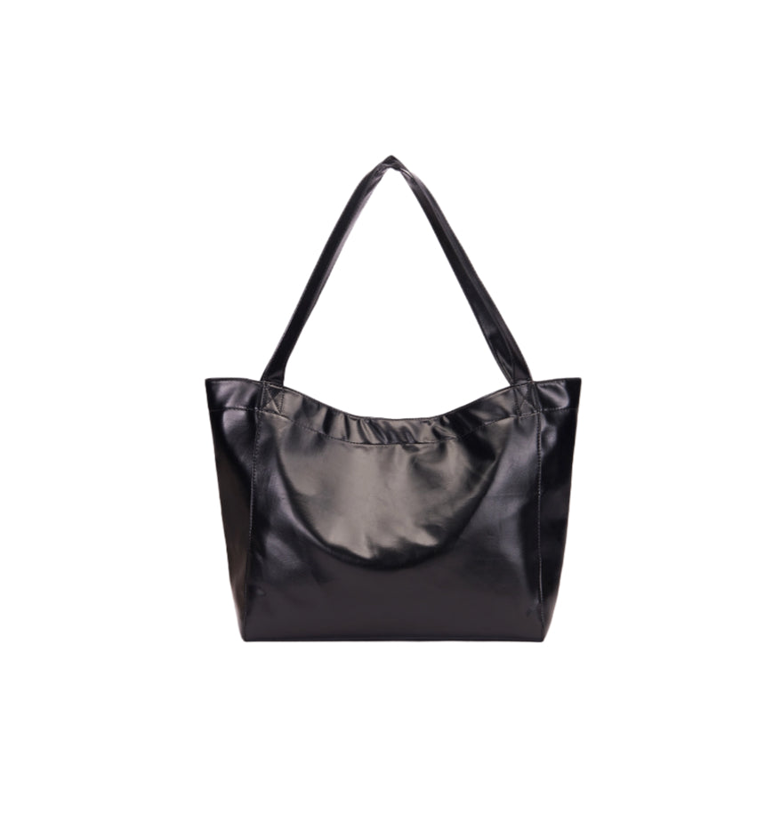 AURELIA Nero Vintage Leather Tote Bag