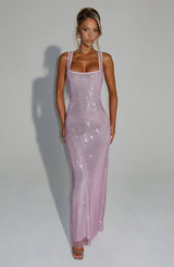DORÉA Rhinestone Maxi Dress