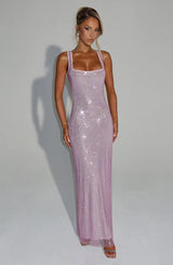 DORÉA Rhinestone Maxi Dress
