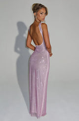 DORÉA Rhinestone Maxi Dress